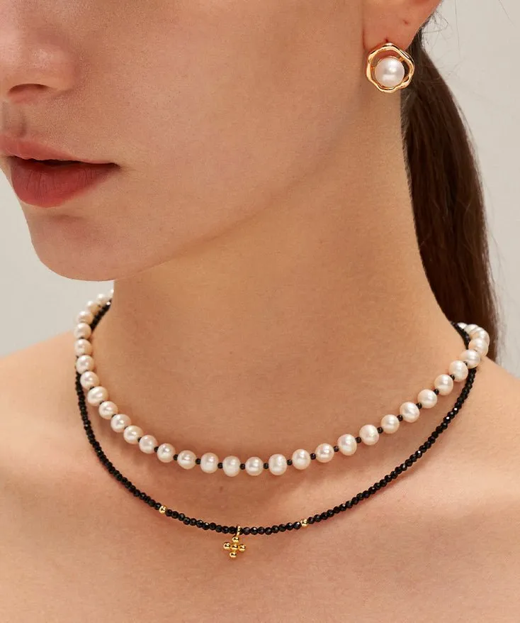 Classic Black Onyx & Pearl Necklace