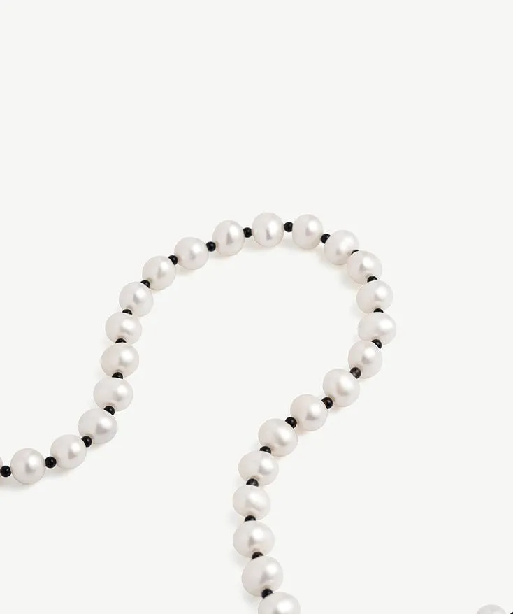 Classic Black Onyx & Pearl Necklace