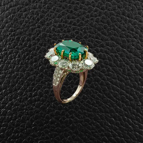 Columbian Emerald & Diamond Ring