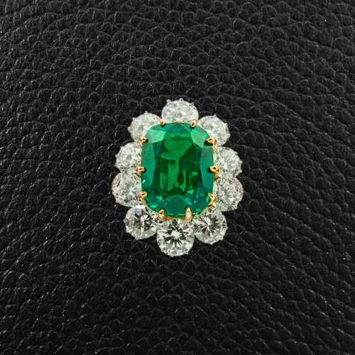 Columbian Emerald & Diamond Ring