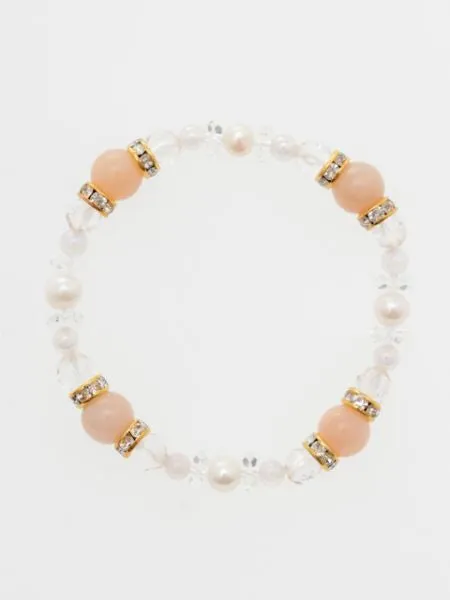 Crystal x Pink Opal Bracelet