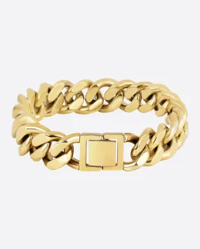 Cuban Boxed 12MM Bracelet - Gold