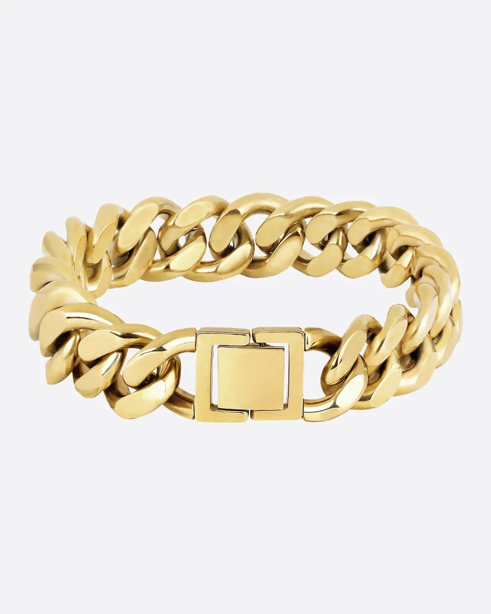 Cuban Boxed 12MM Bracelet - Gold