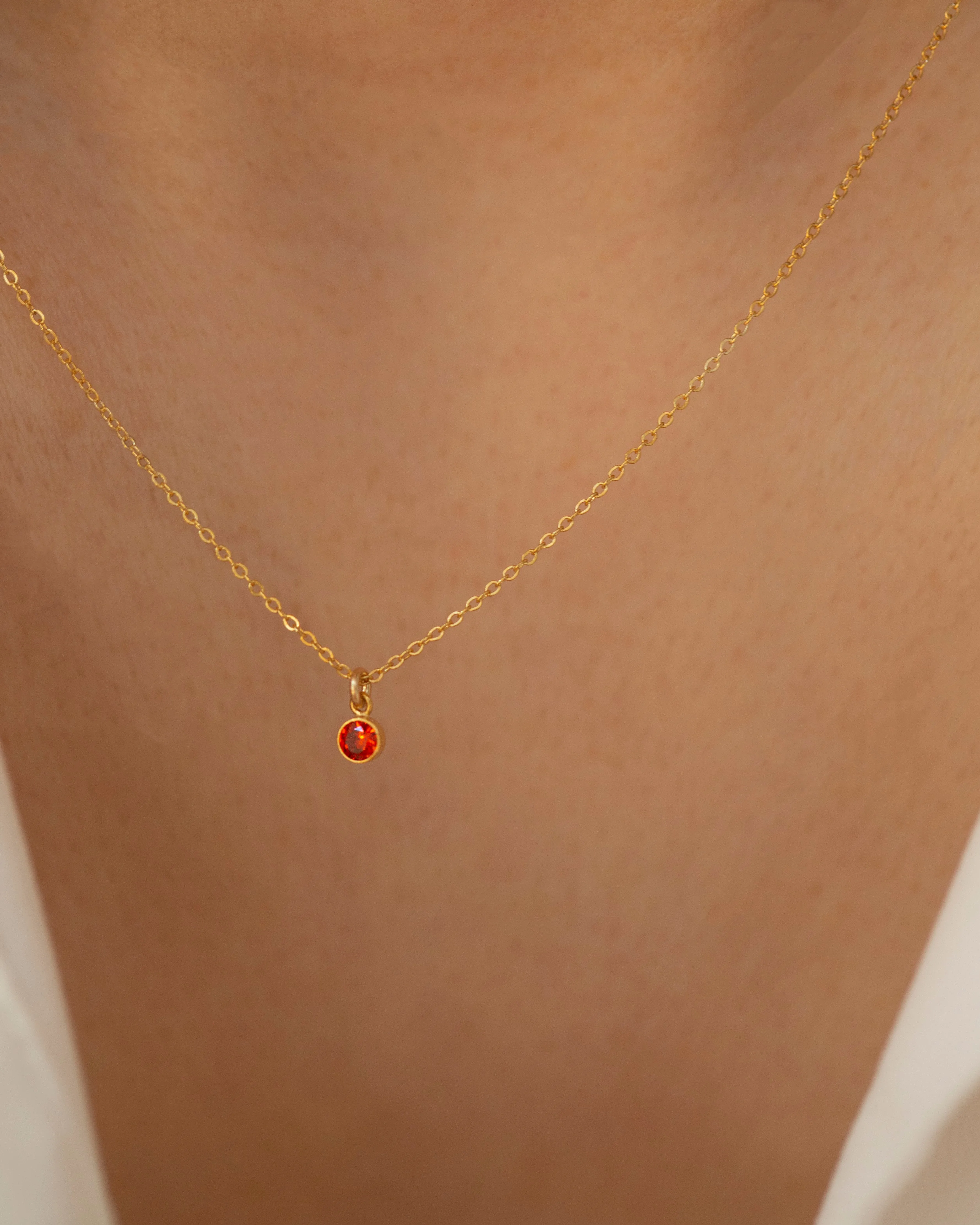 Dainty birthstone necklace