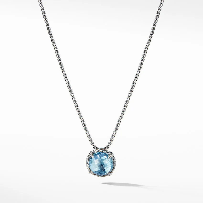 David Yurman Châtelaine® Pendant Necklace with Blue Topaz