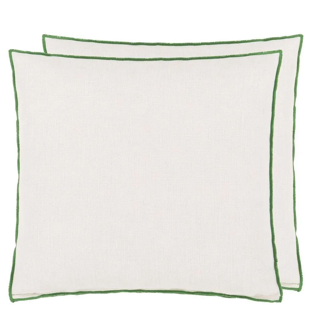 Designers Guild Brera Lino Alabaster & Emerald Decorative Pillow