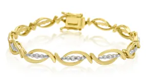 Diamond Accent Flair Bracelet, 7 Inches - Choice of 2 Colors - Ships Same/Next Day!