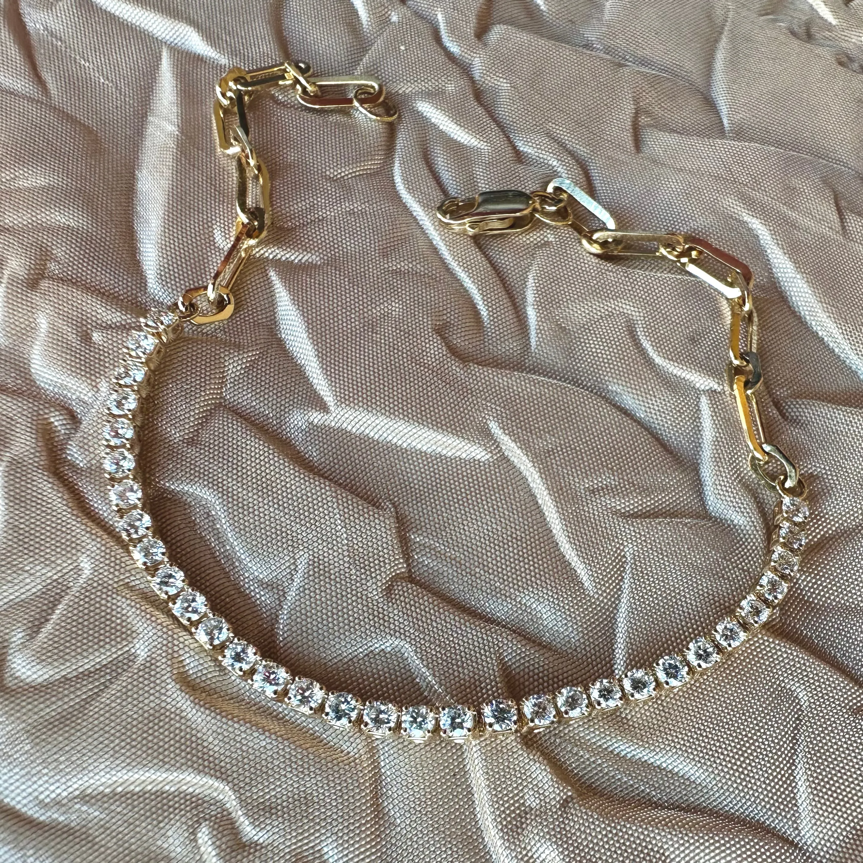 Diamond Tennis Link Bracelet