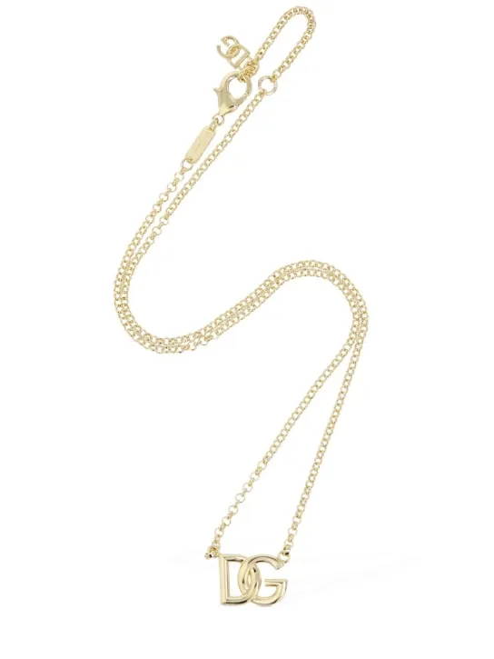 Dolce&amp;Gabbana   DG logo charm necklace 