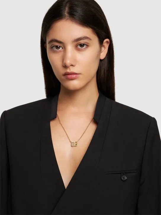 Dolce&amp;Gabbana   DG logo charm necklace 