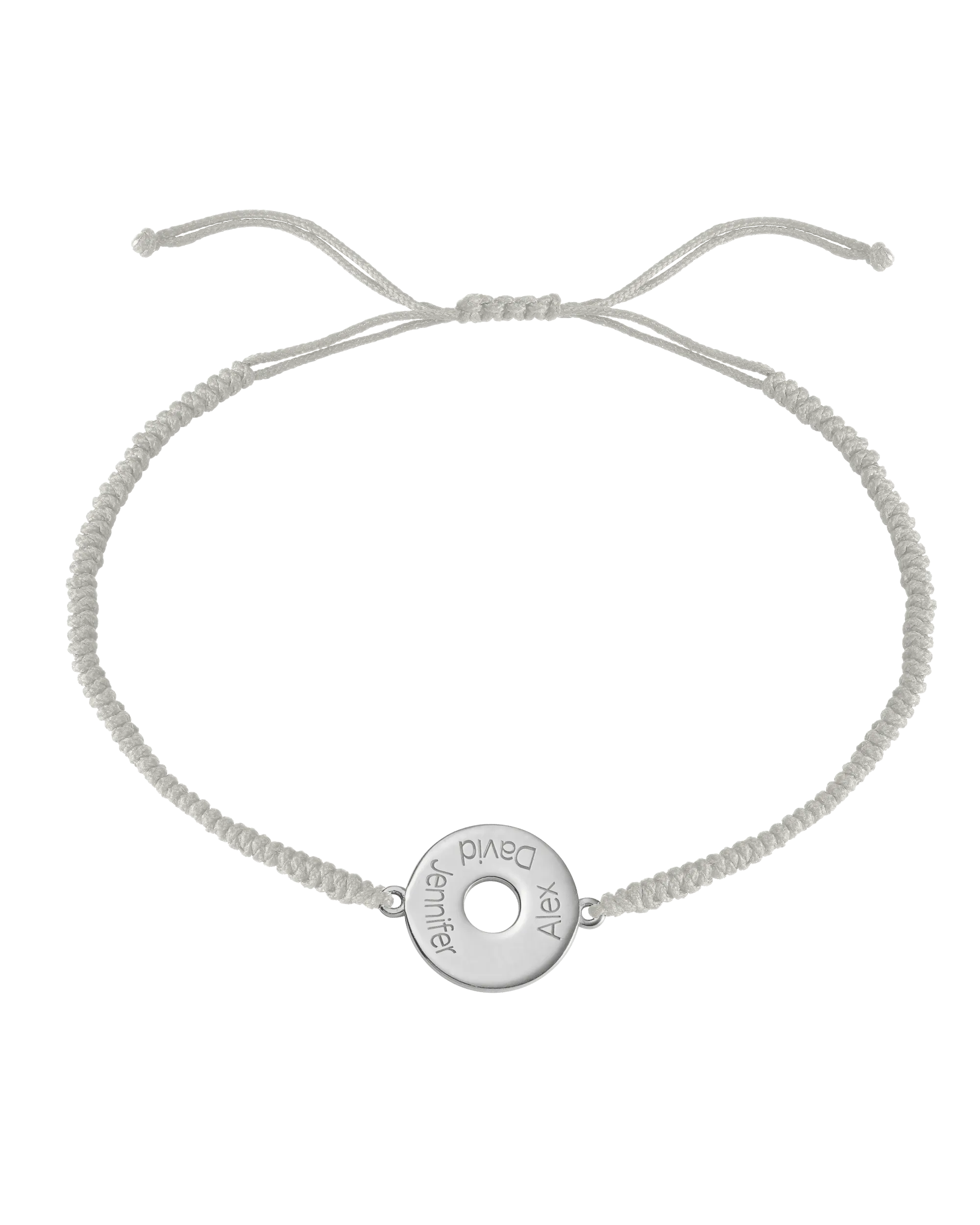 Donut Cord Bracelet - 925 Sterling Silver