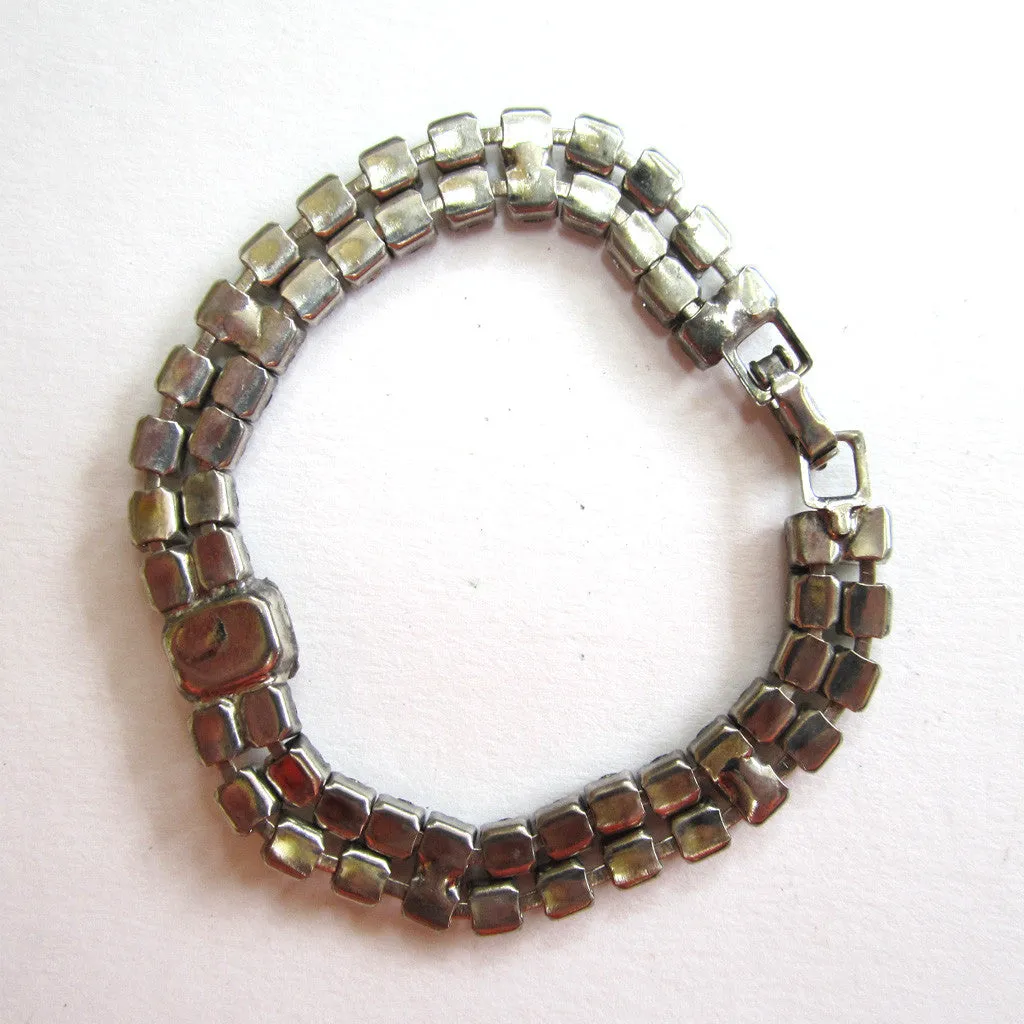 Double-Row Rhinestone Bracelet