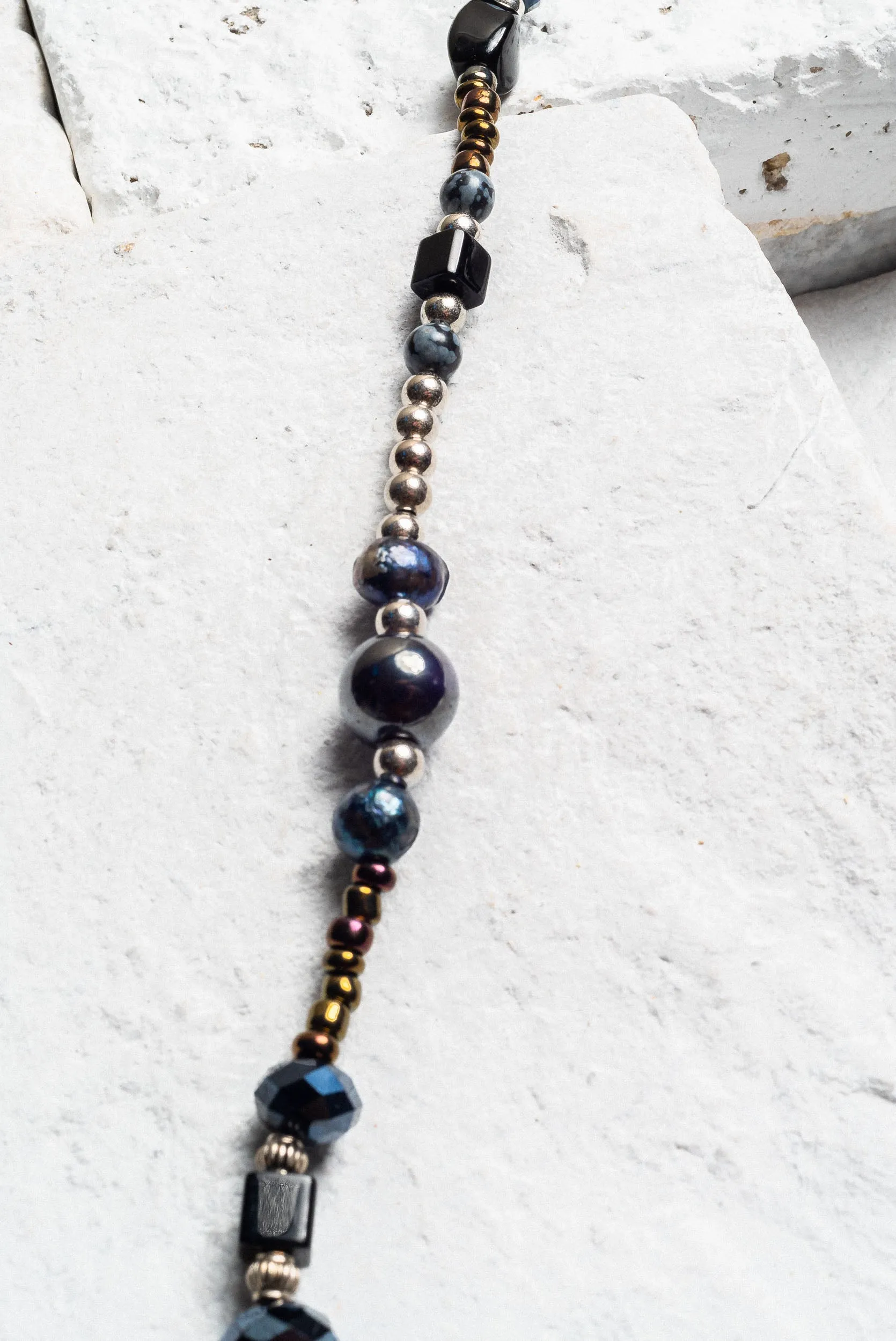 Downton Necklace Jet - Black Onyx Pearl