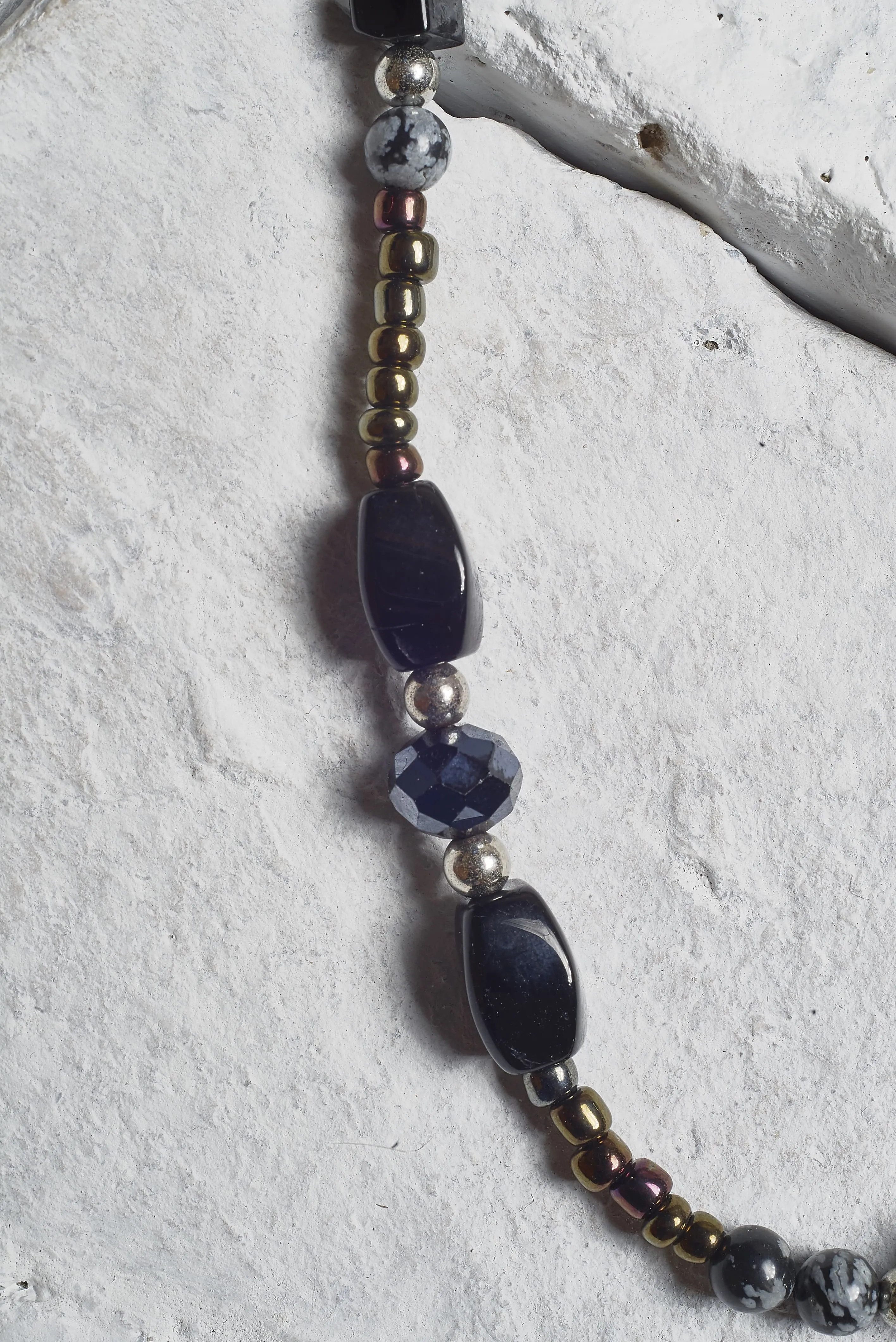 Downton Necklace Jet - Black Onyx Pearl