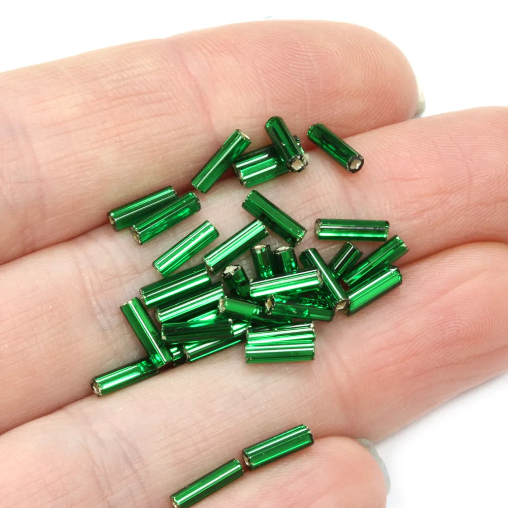 Emerald 6.6mm Bugle Silver Lined - Pack of 5g