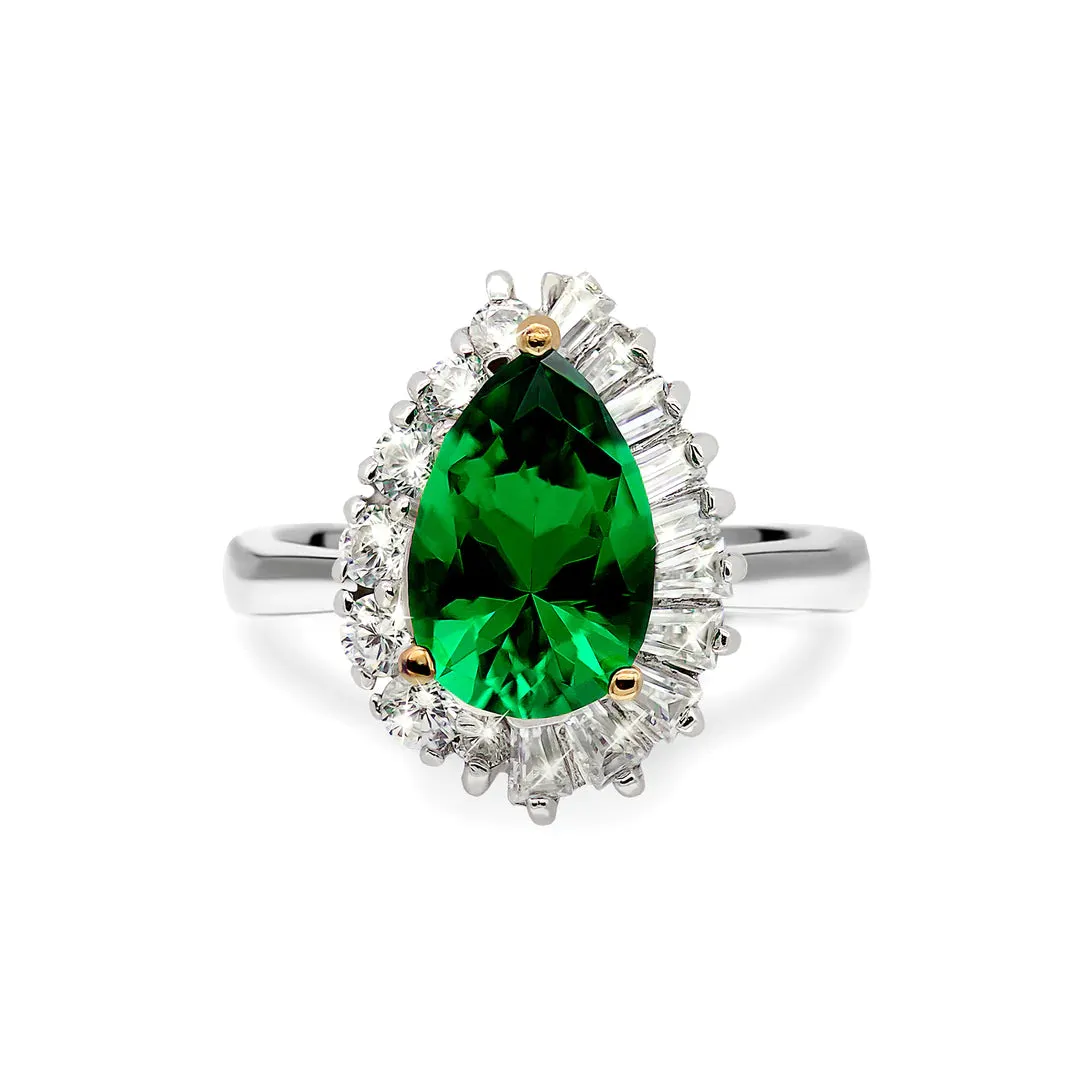 Emerald & Baguette Stones Ring