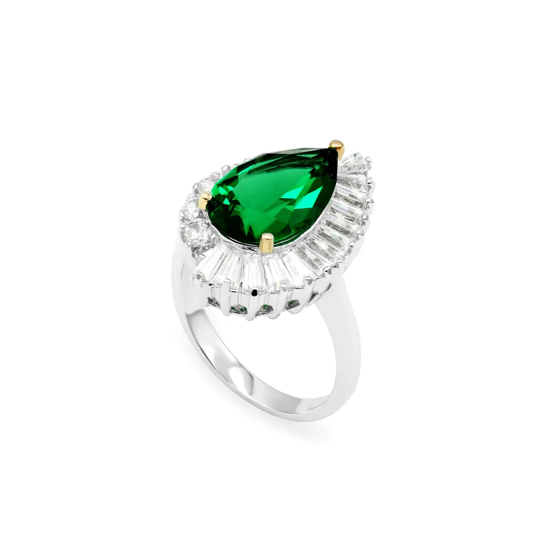 Emerald & Baguette Stones Ring