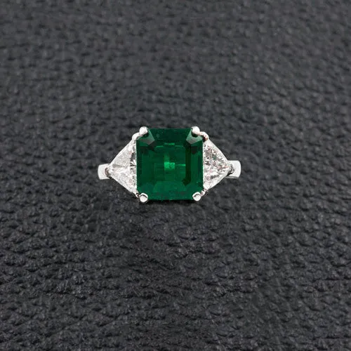 Emerald & Diamond Engagement Ring