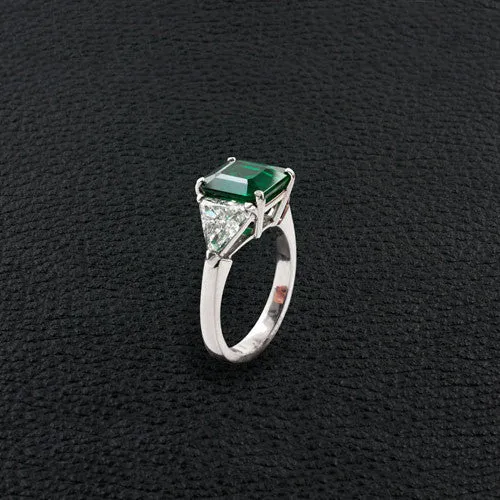 Emerald & Diamond Engagement Ring