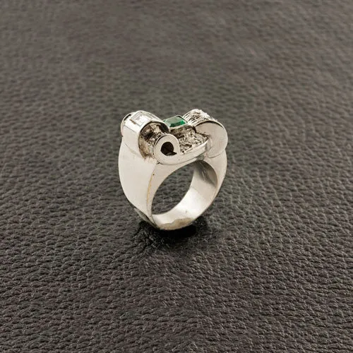 Emerald & Diamond Estate Ring