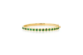 Emerald Cloud Bangle Bracelet