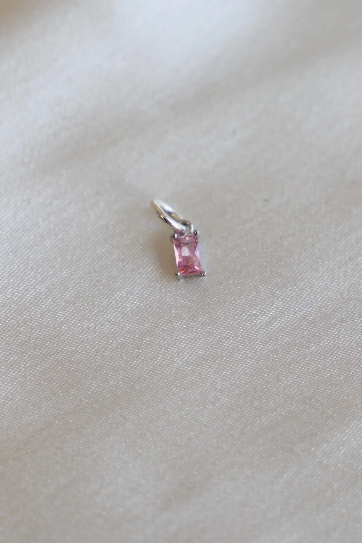 EMERALD CUT BIRTHSTONE CHARM