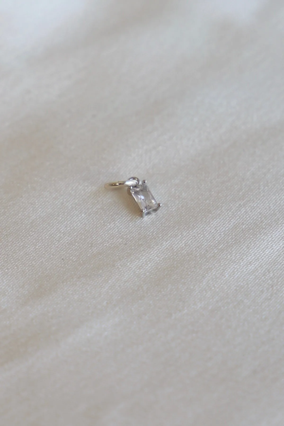 EMERALD CUT BIRTHSTONE CHARM