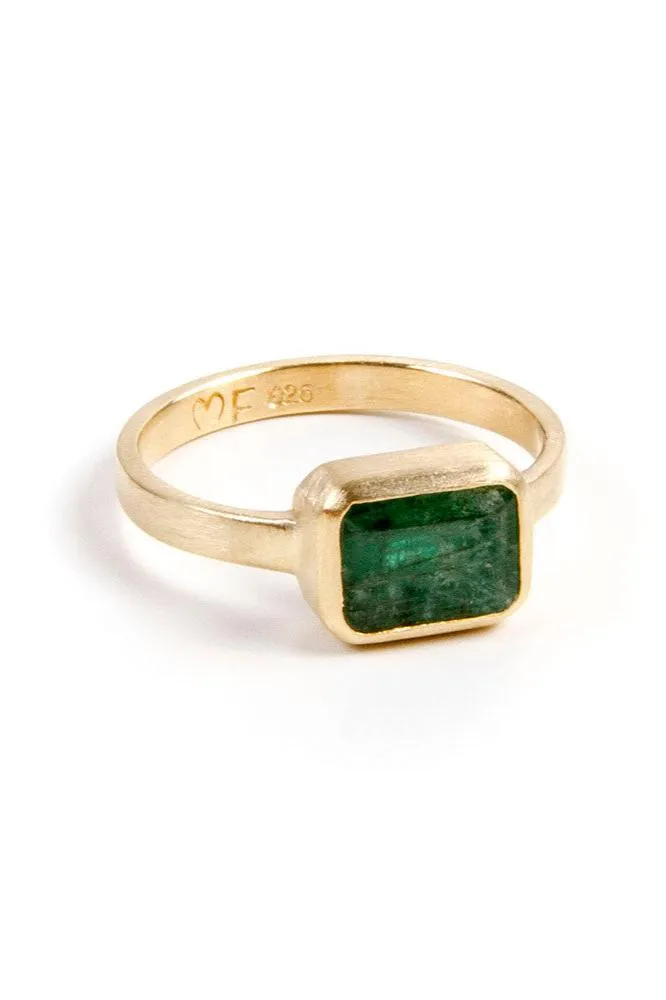 Emerald Deco Ring