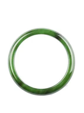 Emerald Green Chinese Style Natural Hetian Jadeite Jade Bangle for Women