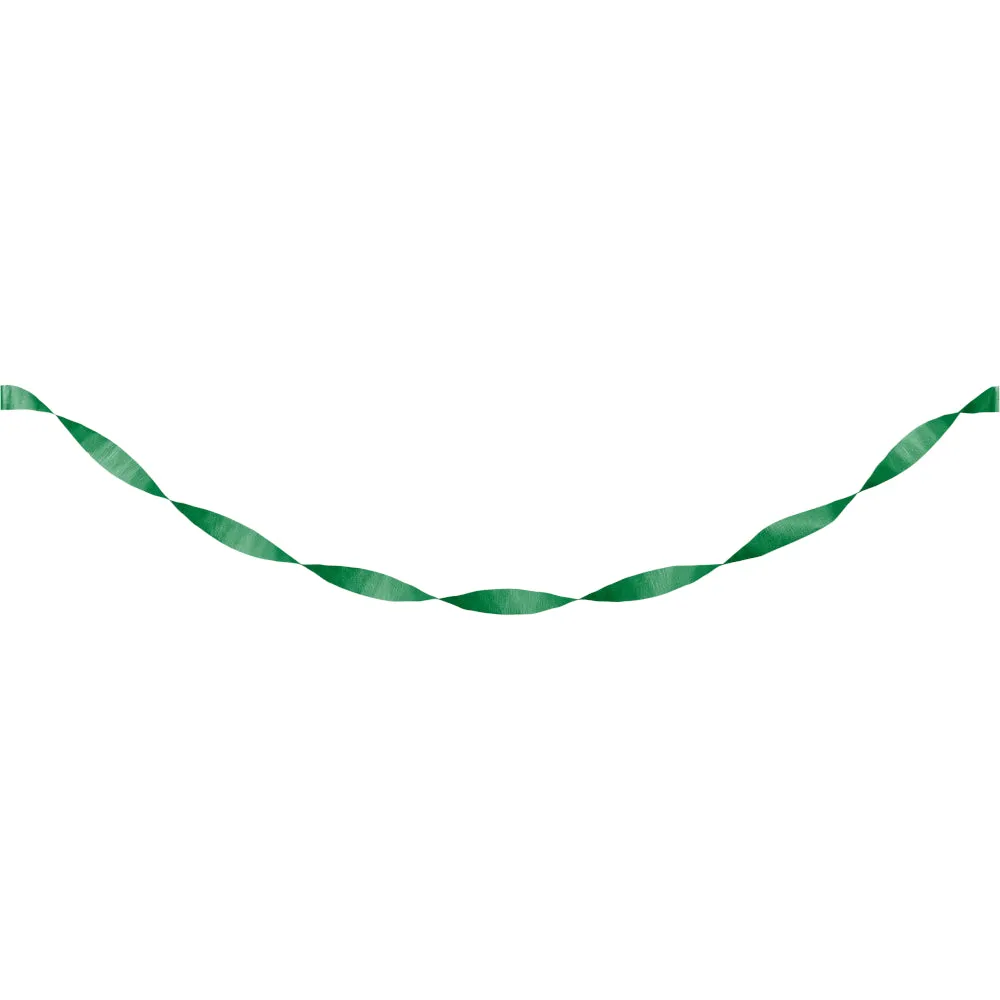 Emerald Green Crepe Paper Streamer 81ft  | 1ct