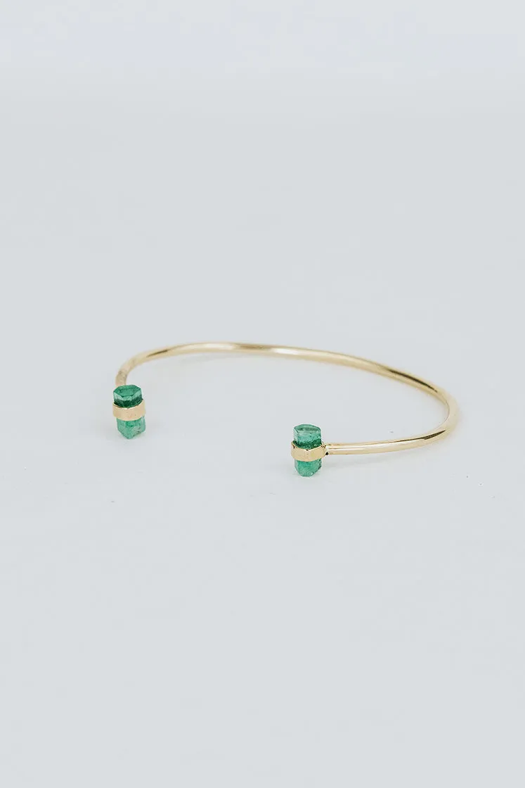 Emerald Horseshoe Cuff