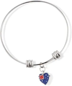 Emerald Park Jewelry Australian Flag Fancy Charm Bangle