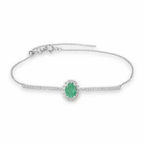 Emerald Solitaire Bracelet