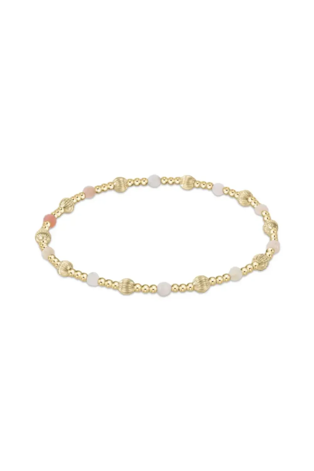 ENewton Dignity Sincerity Pattern 4mm Bead Bracelet Pink Opal