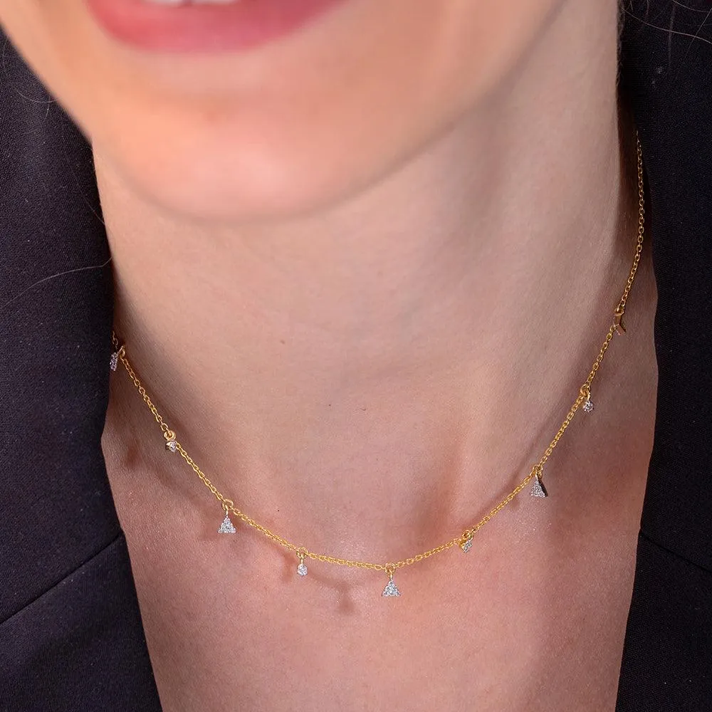 Esta Silver Station Necklace | 22KT Gold Vermeil