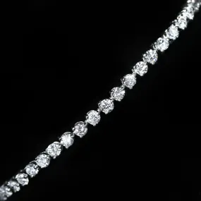 Estate Platinum 6.00 CTW Round Brilliant Cut Diamond Tennis Bracelet