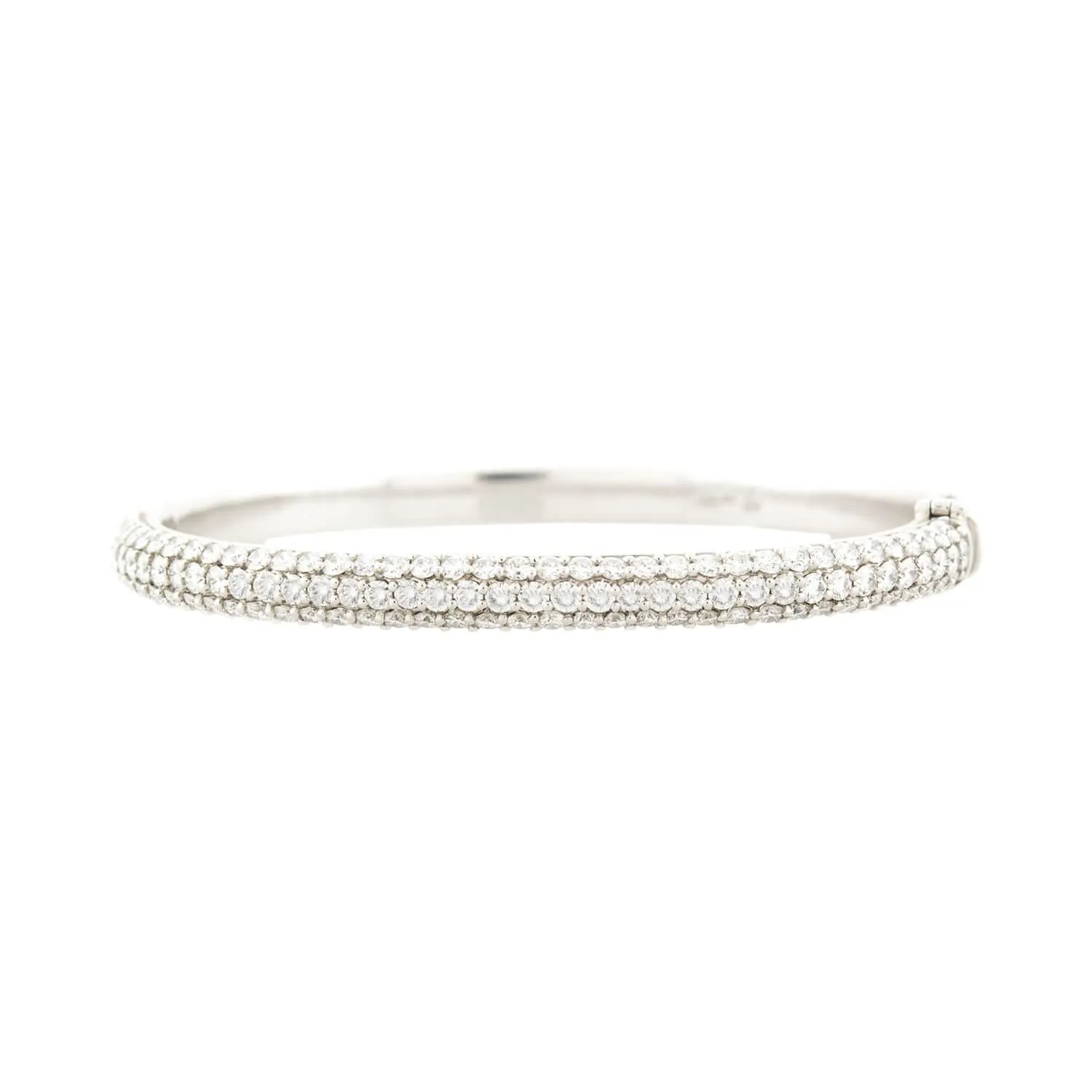 Estate Platinum Pave Diamond Bangle