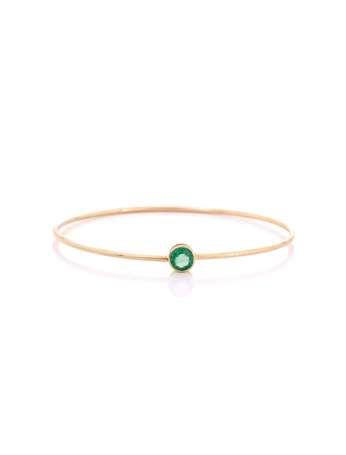 Eternity, 18K Yellow Gold   Emerald Bangle