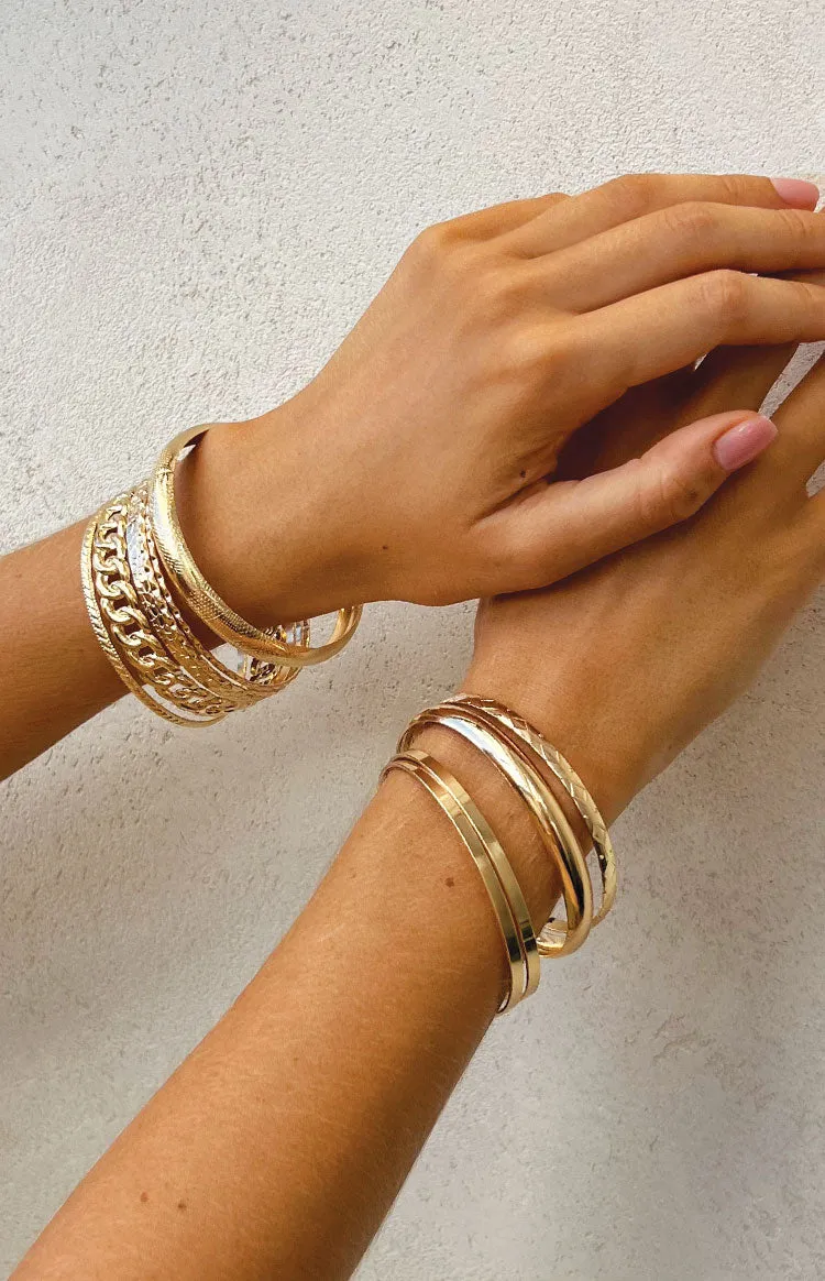 Evadne Gold Bracelet Set