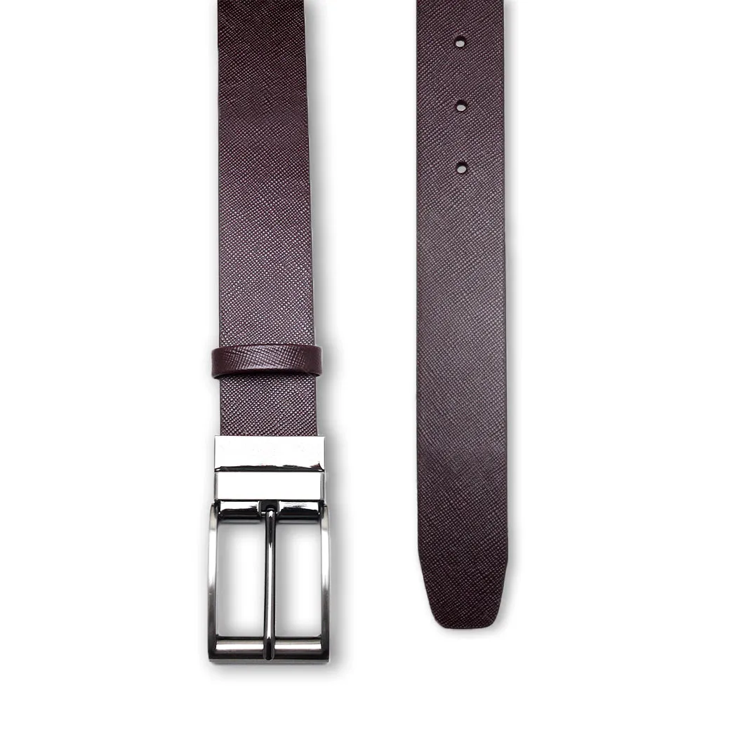 Executive Saffiano Reversible Belt - Brown