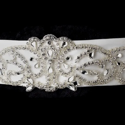 Fabulous Crystal Glass Bead Swirl Wedding Belt