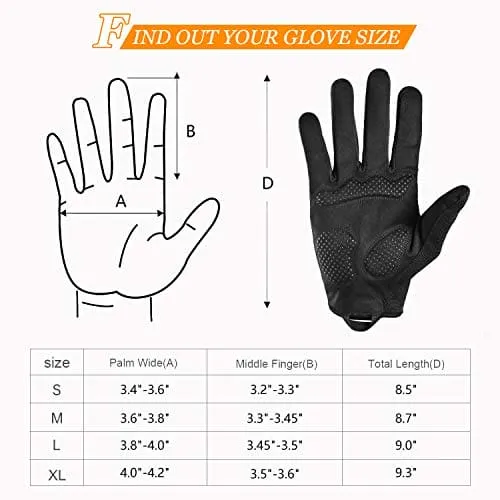 FREETOO Full-Finger Workout Gloves for Men, [Excellent Grip] [Palm Protection] Padded Weightlifting Gloves Lightweight Gym Gloves Durable Training Gloves for Exercise Fitness (NO Touch Screen)