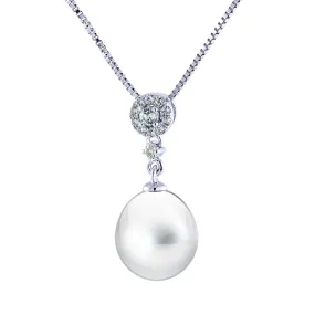 Freshwater Pearl & White Topaz Pendant