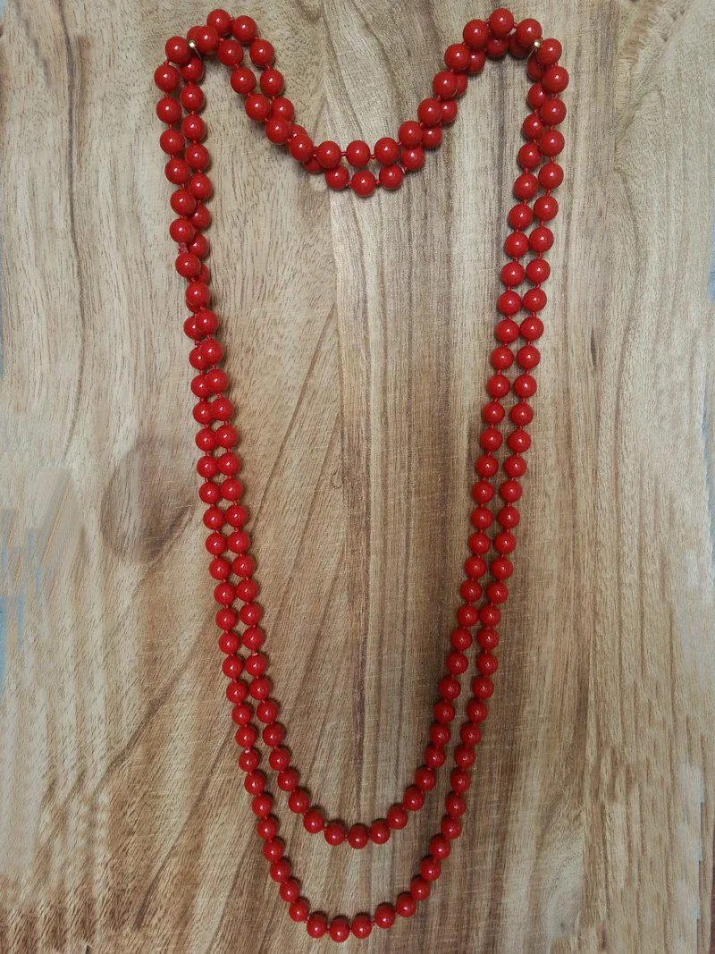 Gemstone Necklaces - Extra Long knotted, 8mm