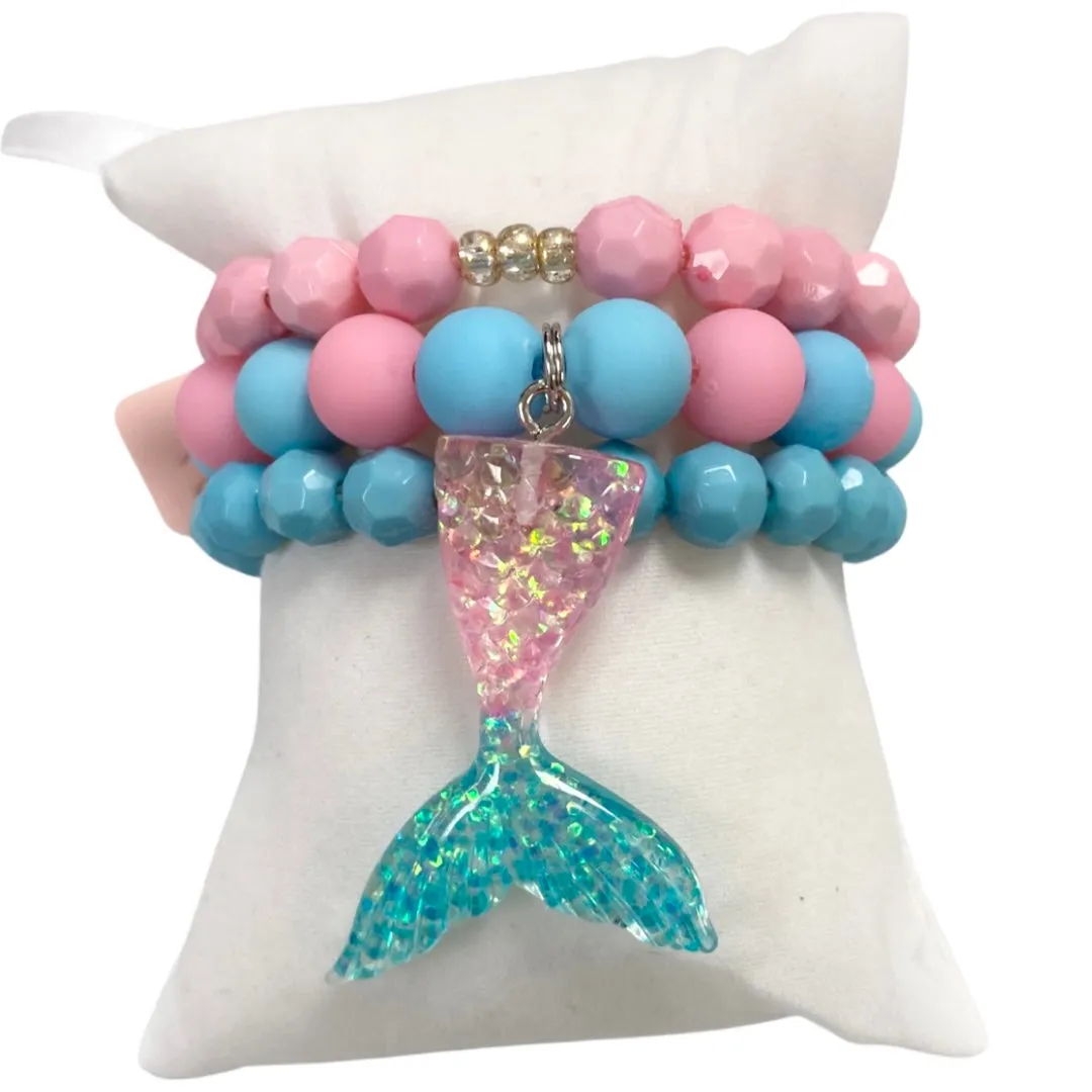 Girls Bracelet Stack - Mer-Mazing - Cotton Candy