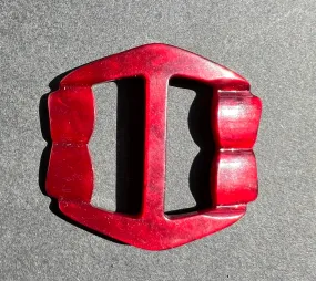 Glowing Ruby Red 1940s 4cm Buckle