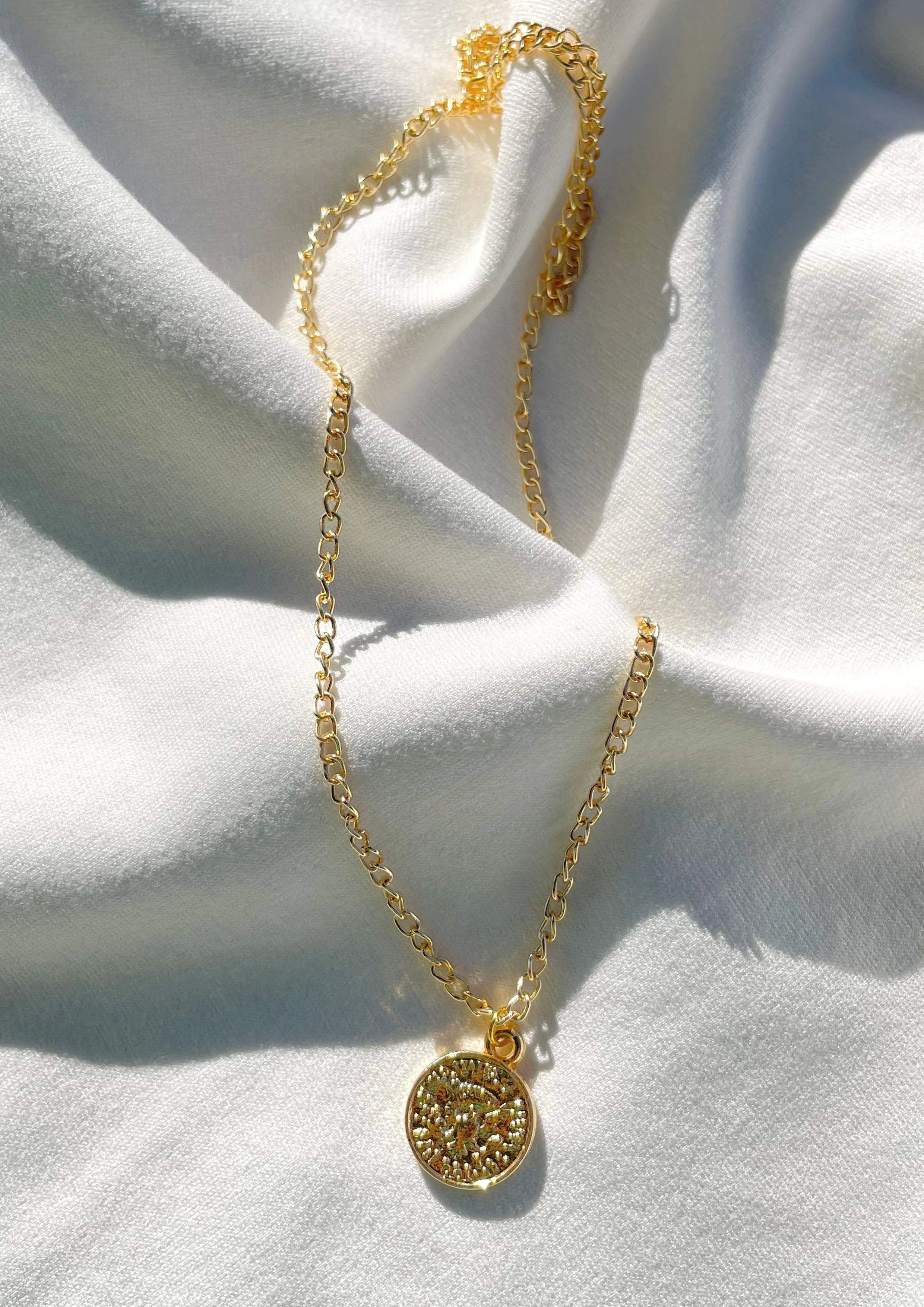 Gold Coin Chain Necklace