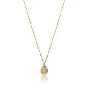 Gold Cowrie Necklace - Ocean Inspired Jewelry