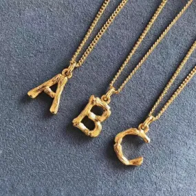 Gold Initial Necklace, Alphabet Necklace, A to Z Letter Necklace, Personalized Jewelry, Dainty Necklace, Monogram Necklace, Gift for Her