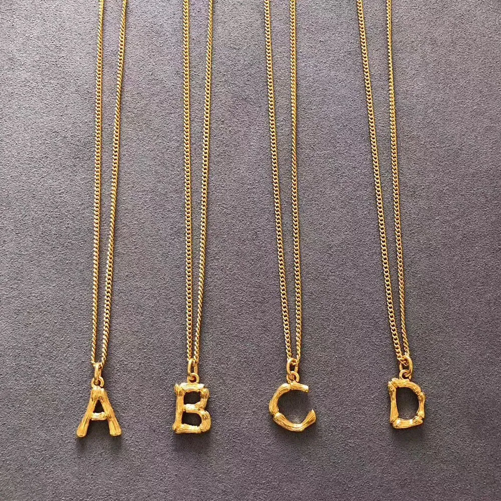 Gold Initial Necklace, Alphabet Necklace, A to Z Letter Necklace, Personalized Jewelry, Dainty Necklace, Monogram Necklace, Gift for Her